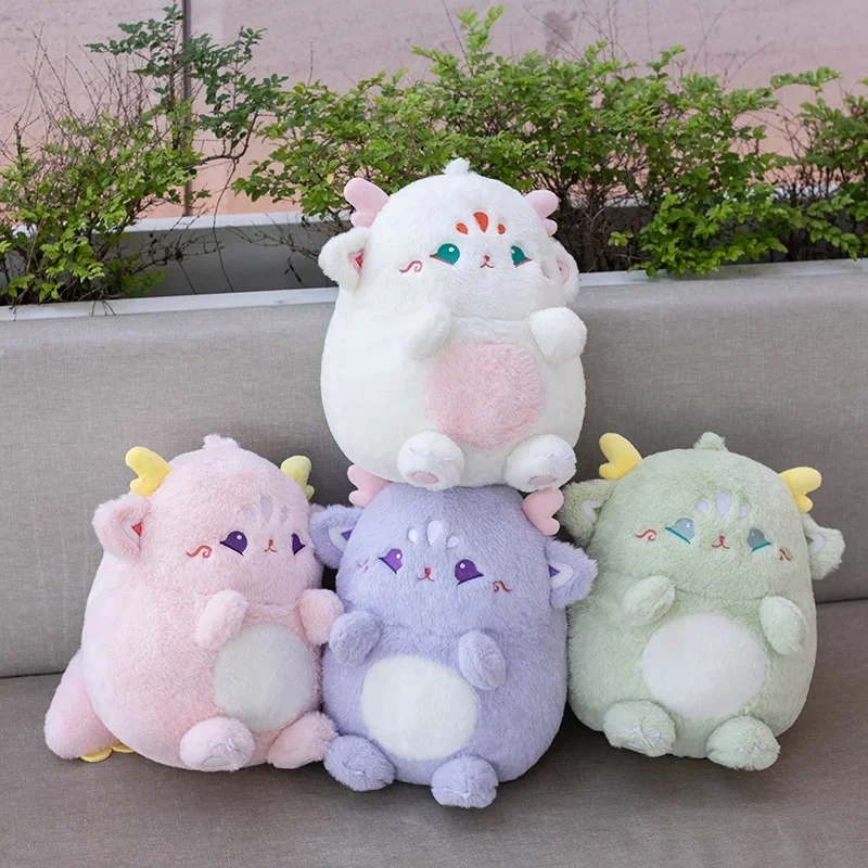 38Cm Mooie Zachte Knuffels Knuffelige Dikke Dinosaurus Engel Met Vliegende Vleugels Poppen Pluche Baby Dino Speelgoed Baby Kids sussen Gift