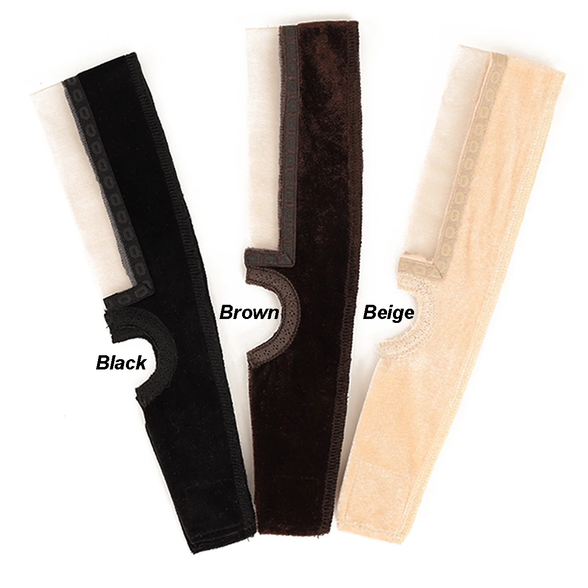 Banda de agarre de peluca de encaje para mujer, pinza de peluca con recortes de oreja, borde de encaje natural, 1 diadema de peluca ajustable antideslizante