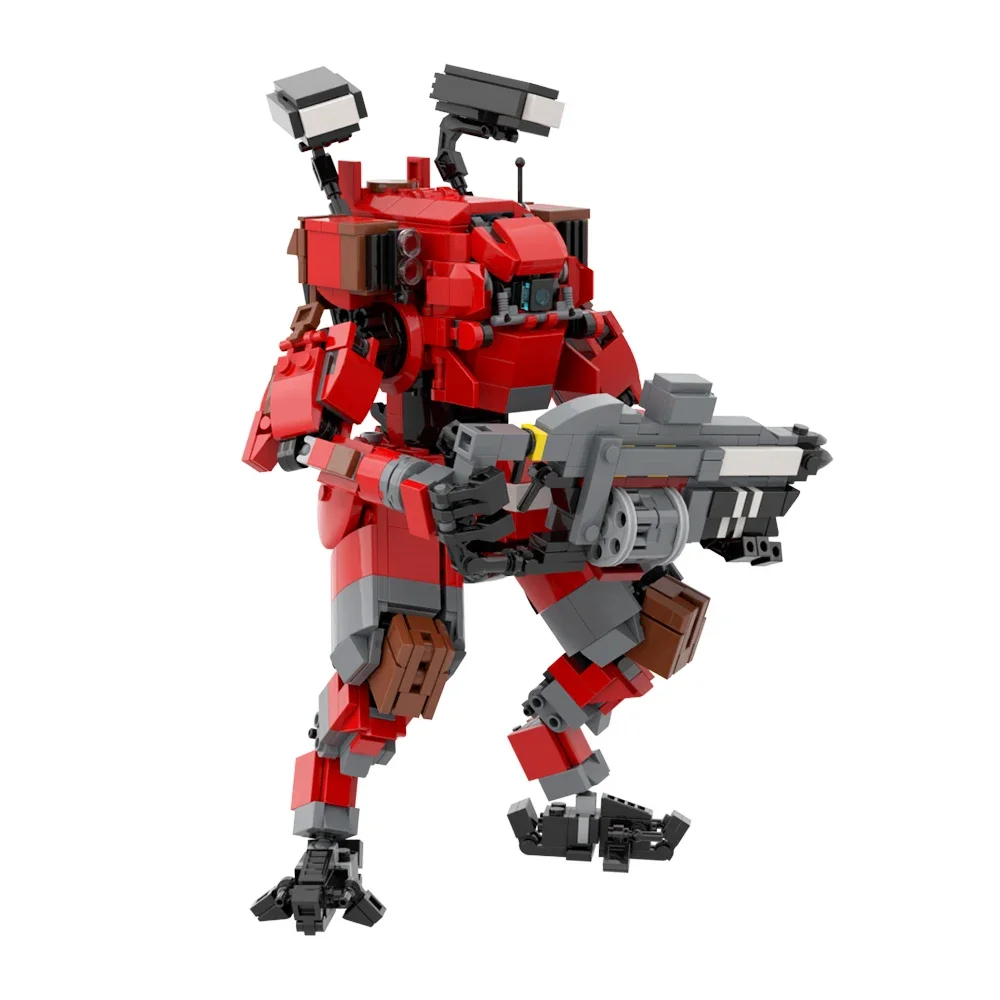 MOC Mech Warrior Titanfalls Vanguard-class Titan MOB-1316 Red Robot Building Block Set Mecha Creative DIY Assemble Toys For Kids