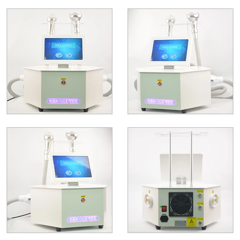 العلاج بالتبريد البرد الجلد كول كريوسكين الجسم التخسيس تشديد الحرارية T نظام الصدمات جهاز تخفيض الدهون الجمال