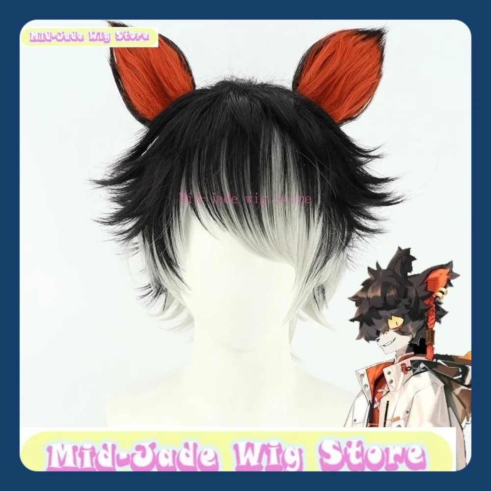 

Arknights Aak Косплей Парик Аниме Игра Косплей Черный Градиент Серебристо-Серый с Ушками Хэллоуин Вечеринка Магазин Париков Среднего Нефрита