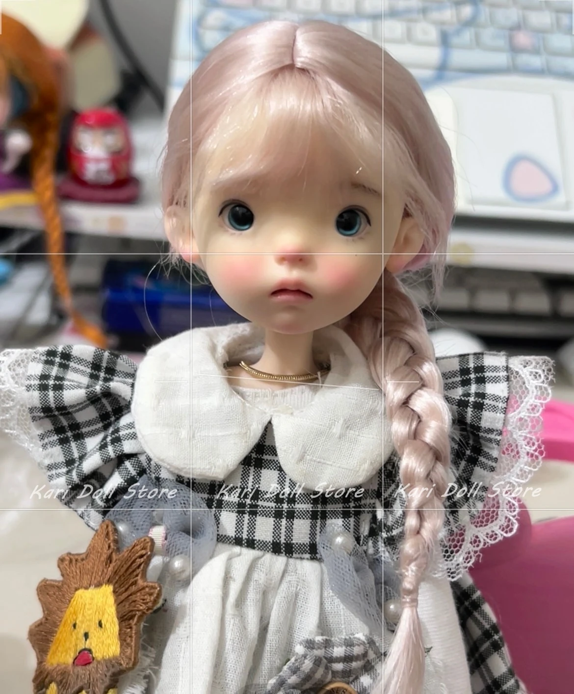 2026 Kari Doll wigs Natural mohair wigs for Landazz Landoudou Doll 16cm head circumference