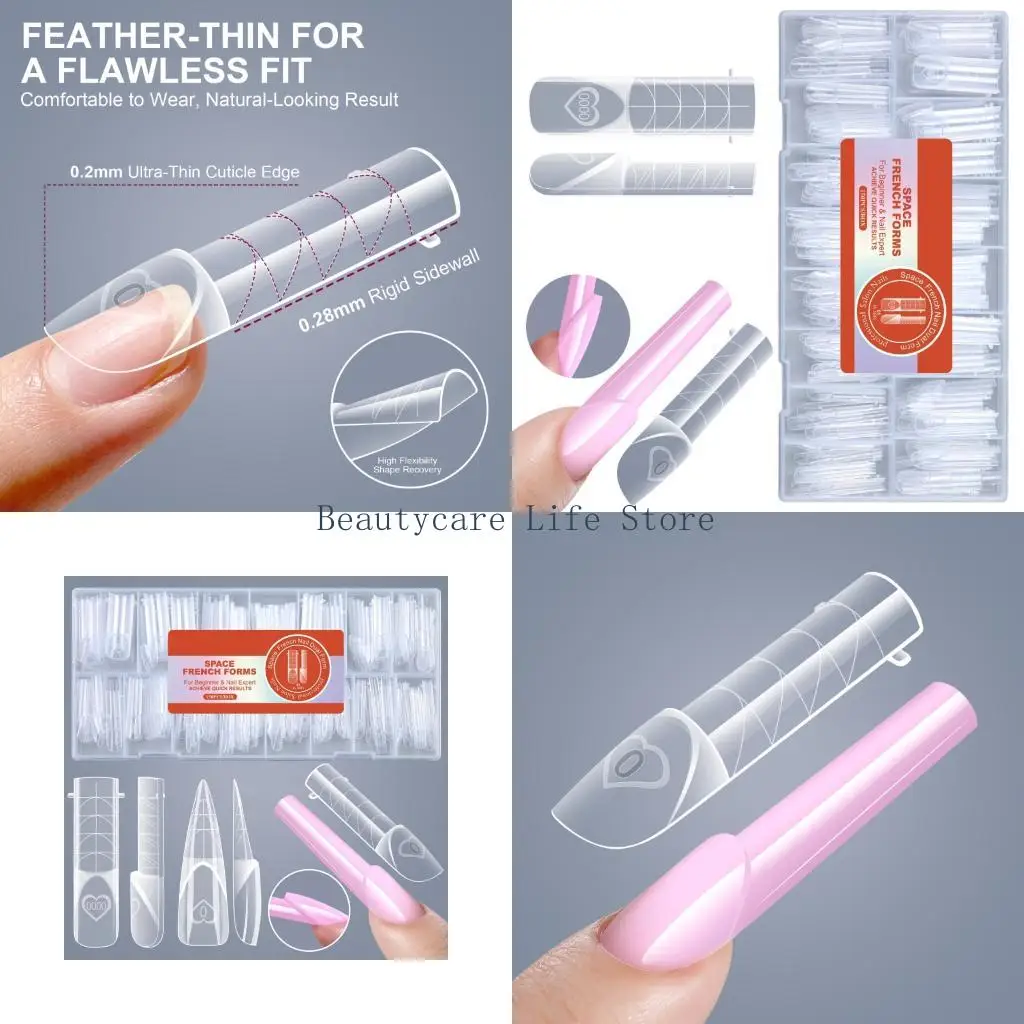 652C 150Pcs French Manicure Forms Double Selection Long Quality