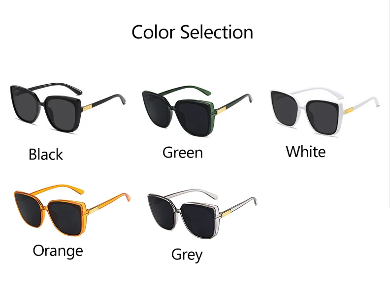 Vielseitige Hochwertige Übergroße Sonnenbrille Unisex Täglicher Arbeitsweg Sonnenschutz UV-Schutz Brille 1180 – Detail 6