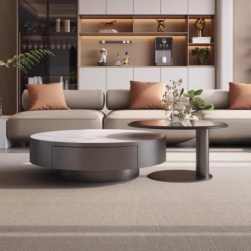 

Simple Storage Coffee Table Living Room Magazine Italian Minimalist Tables Black Round Mesas De Centro Para Sala Furniture