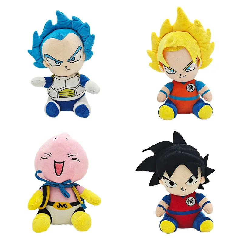 

20cm Dragon Ball Z Goku Plush Toy Super Saiyan Goku Buu Vegeta Plush Doll Cotton Doll Stuffed Animals Anime Peripheral Gift Toys