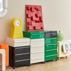 Vintage Green Nightstand Minimalist Creative Storage Cabinet Mobile Organizer Plastic Storage Unit for Bedroom Living Room