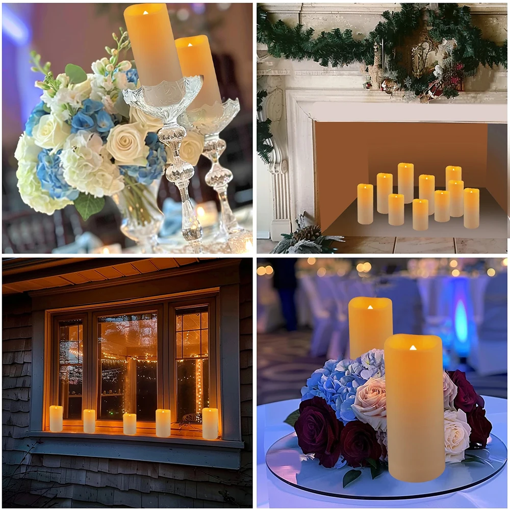 4/12Pcs Flameless Flickering Led Candles Light WIth Remote Control Tealight Led Battery Candles Lamp Home Decor for Home Wedding image 6