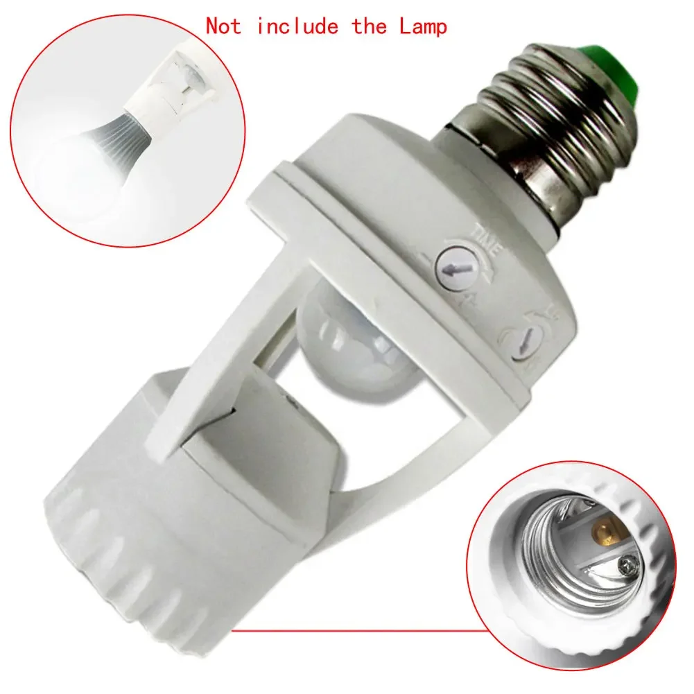 1/2PCS E27/E14/B22 Screw Light Bulb Holder 100-220V PIR Human Body Motion Sensor Control Switch for screw socket light bulbs