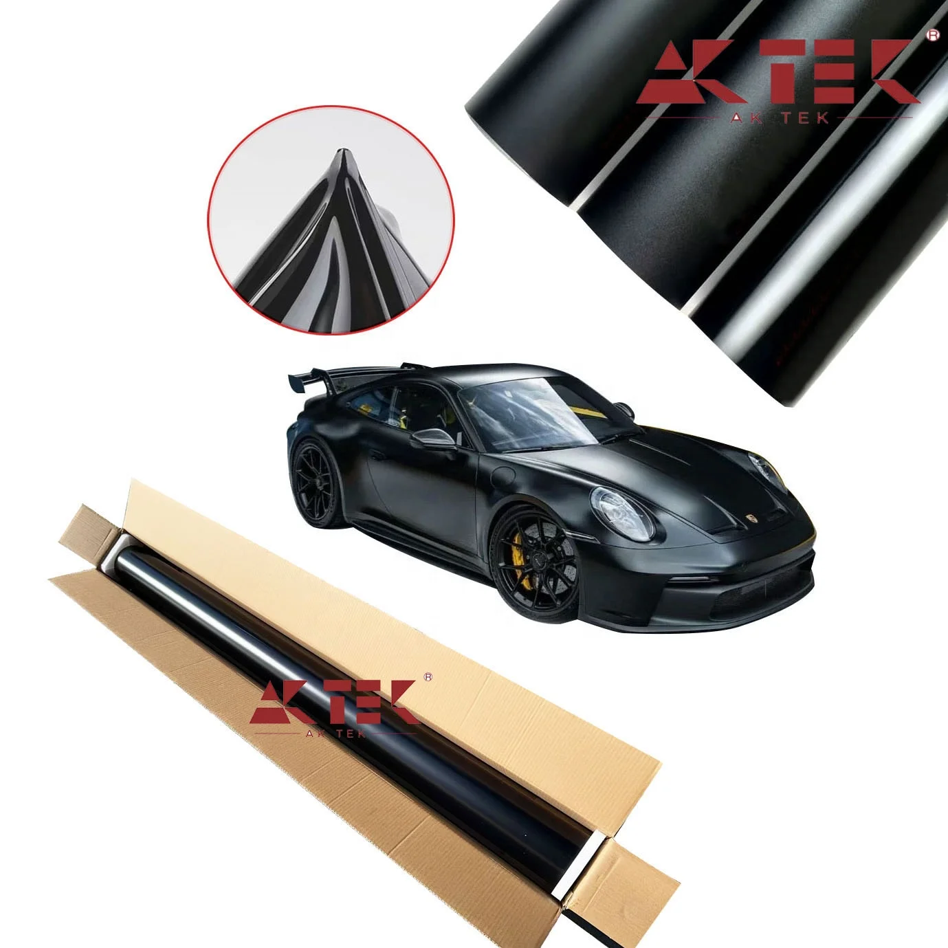 

In Stock Matte 1.52*15M TPU Metallic Black Color Changing Car Wrap Colour PPF Color Car Wrap Black Vinyl Film