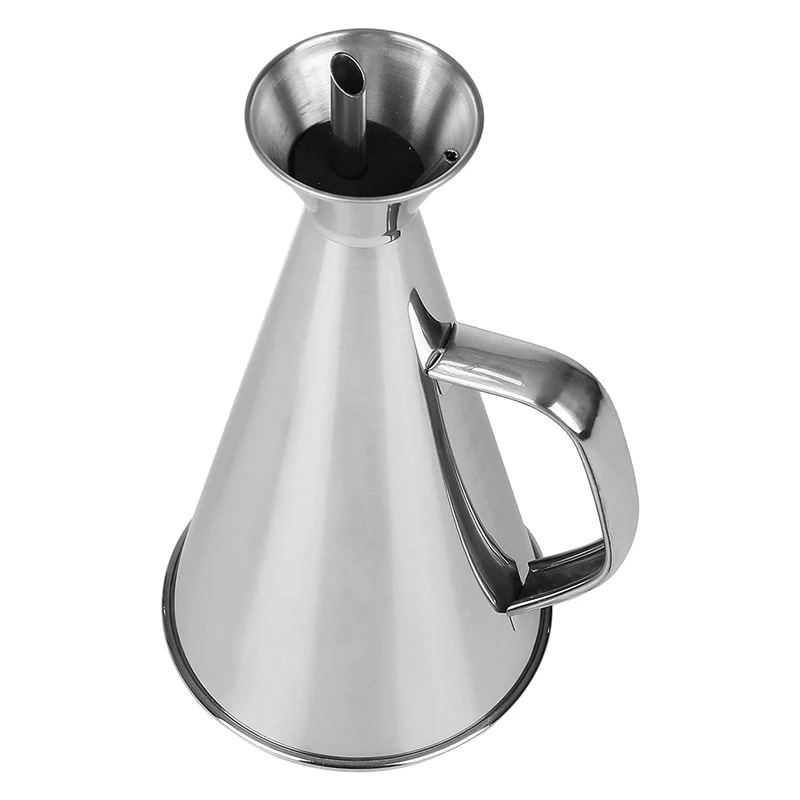 ABRW-500Ml Stainless Steel Non Drip/No Mess Olive Oil Dispenser,Kitchen Oil/Vinegar Pot-Easy To Clean And Leakproof