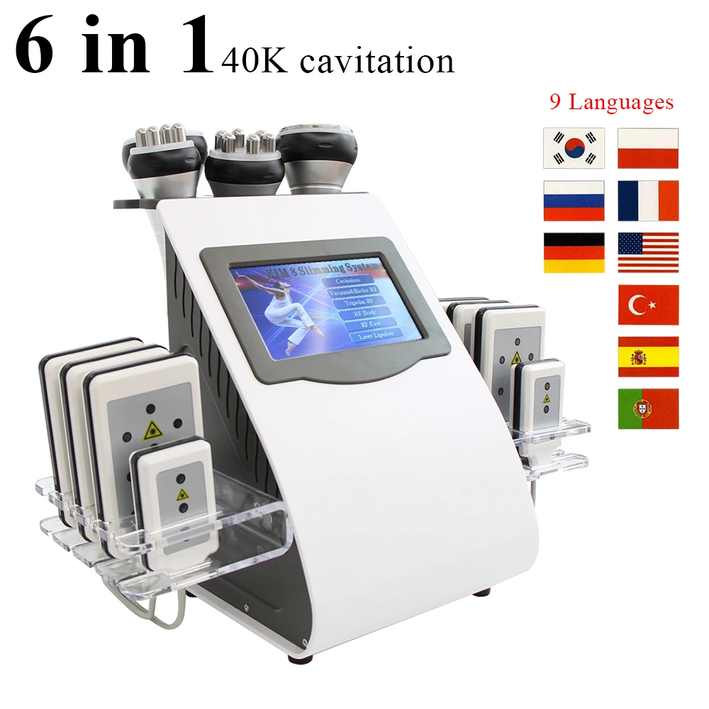 

6 in 1 40K Ultrasonic Machine Vacuum Massage Weight Loss Anti-Wrinkle Beauty Salon Machine Skin Rejuvenation Body Slimming Tools