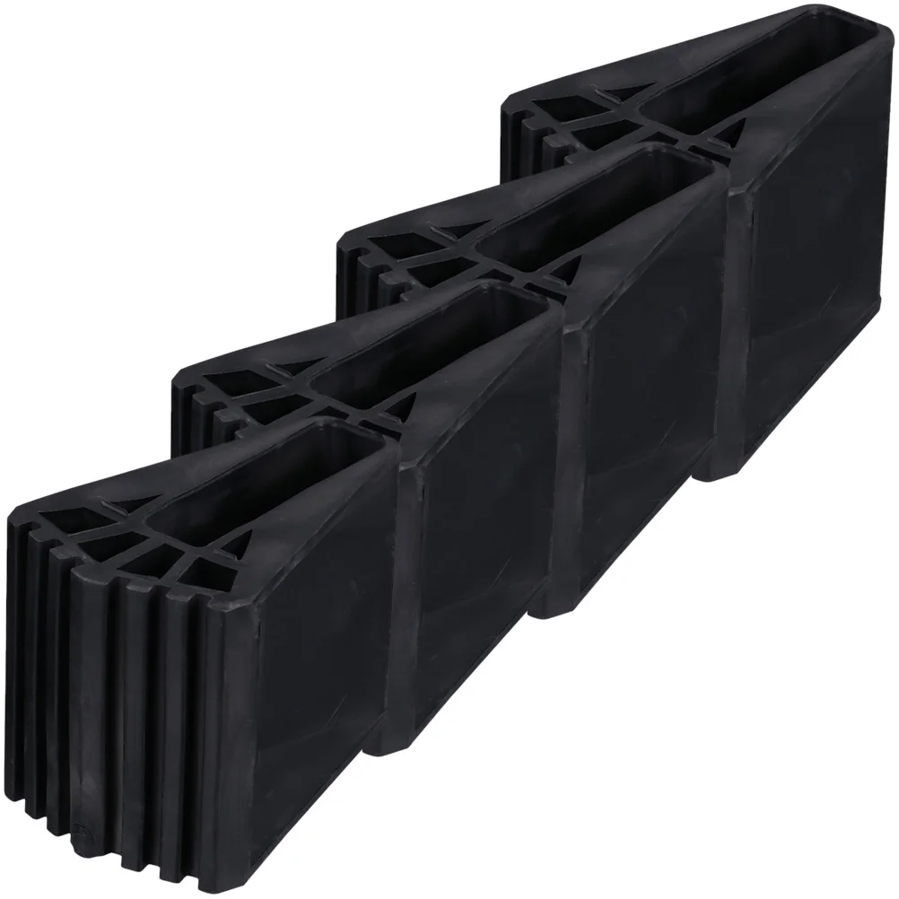 

4 Pcs Non-slip Ladder Feet Pads Rubber Material Lightweight Trapezoidal Design Durable Step Ladder Accessories Home Safety