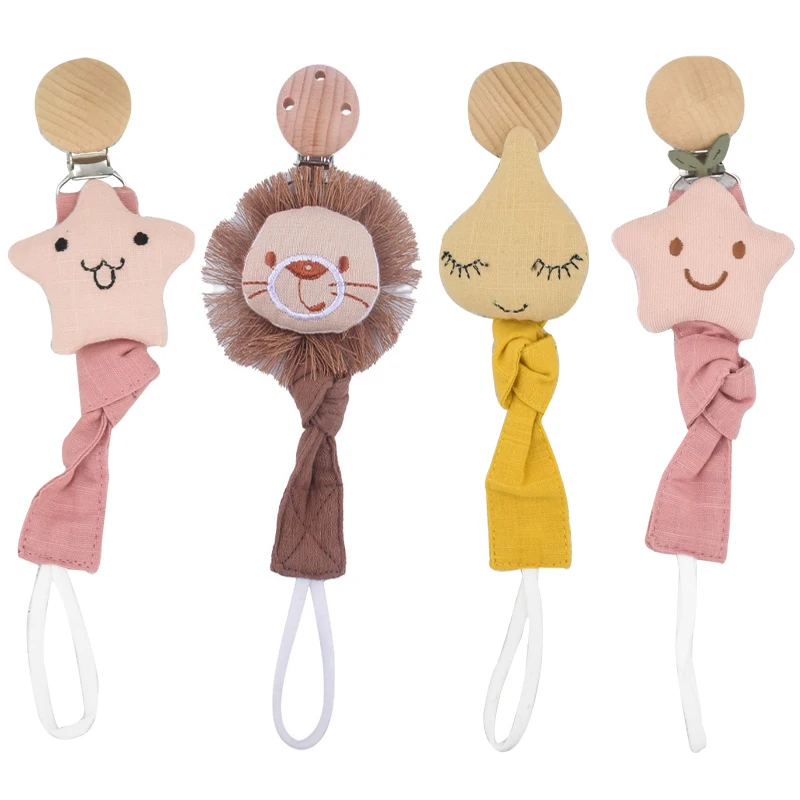 2023 New Baby Pacifier Clip Hand Braided Cotton Cloth  Newborn Anti-drop Soother Chains Nipple Dummy Holder Clip Teething Toys