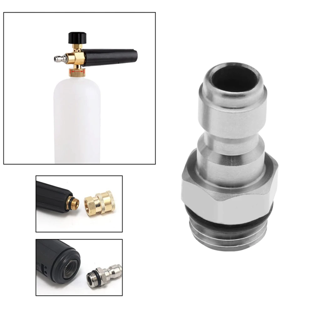 Imagem -05 - Lavadora de Pressão Adaptador Polegada Conector Rápido para Conexões Roscas M14 Acoplamento de Latão Kit de Desconexão Rápida para Mangueira Spray Lance