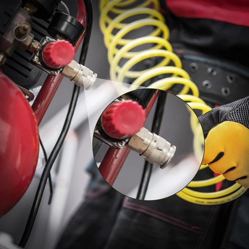 新しい-4 個エアフィッティングコンバータアダプター、1/4 インチ BSP エアラインホースコンプレッサーフィッティングユーロ & PCL フィッティング変換アダプターセット