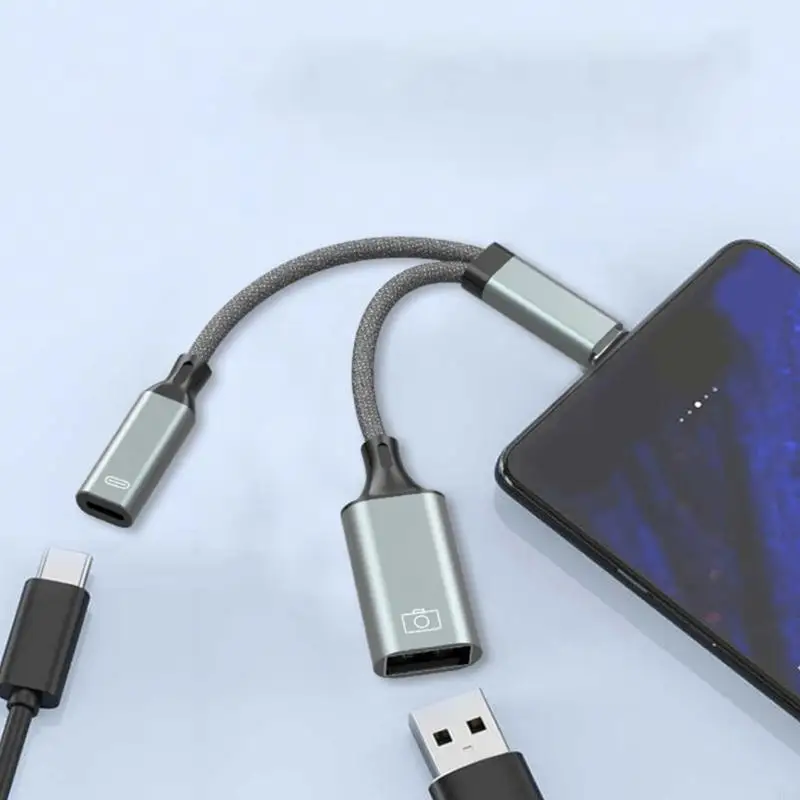 M6CA Simultaneous Charging And Audios USB C Splitter Adapter Fast Listening