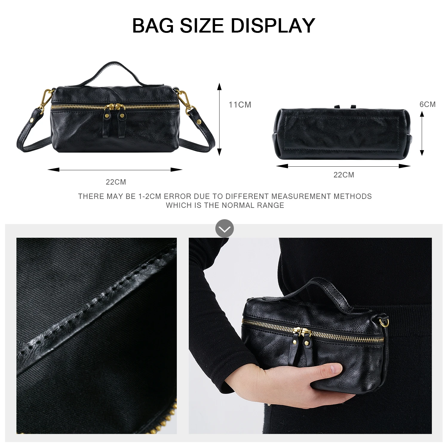 ANGENGRUI Brand Luxury Genuine Leather Women\'s Bag Unique Design Fashionable And Simple Retro Casual Shoulder Messenger Bag