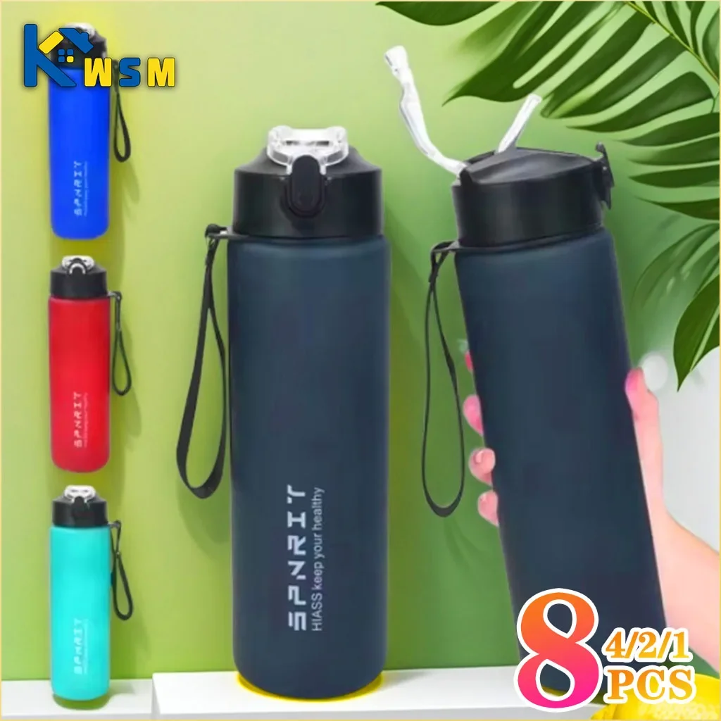 750ml Capacity Frosted Plastic Portable Water Cup Adult Student Outdoor Sports Water Cup Kitchen Drinking Water Tool BPA Free
