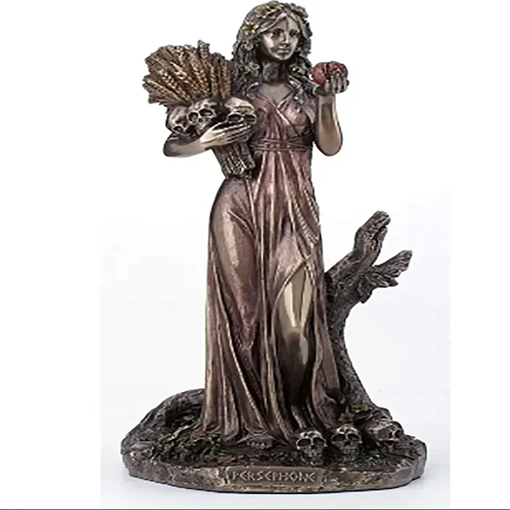 Veronese Design 16cm Persephone Greek Goddess of Vegetation and the Underworld Antique Bronze Finish Statue