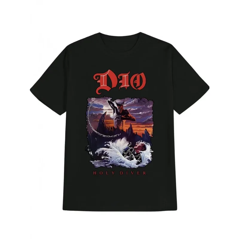 Men's top with red capital letter print pattern and men's gift men's casual multifunctional round neck T-shirt,