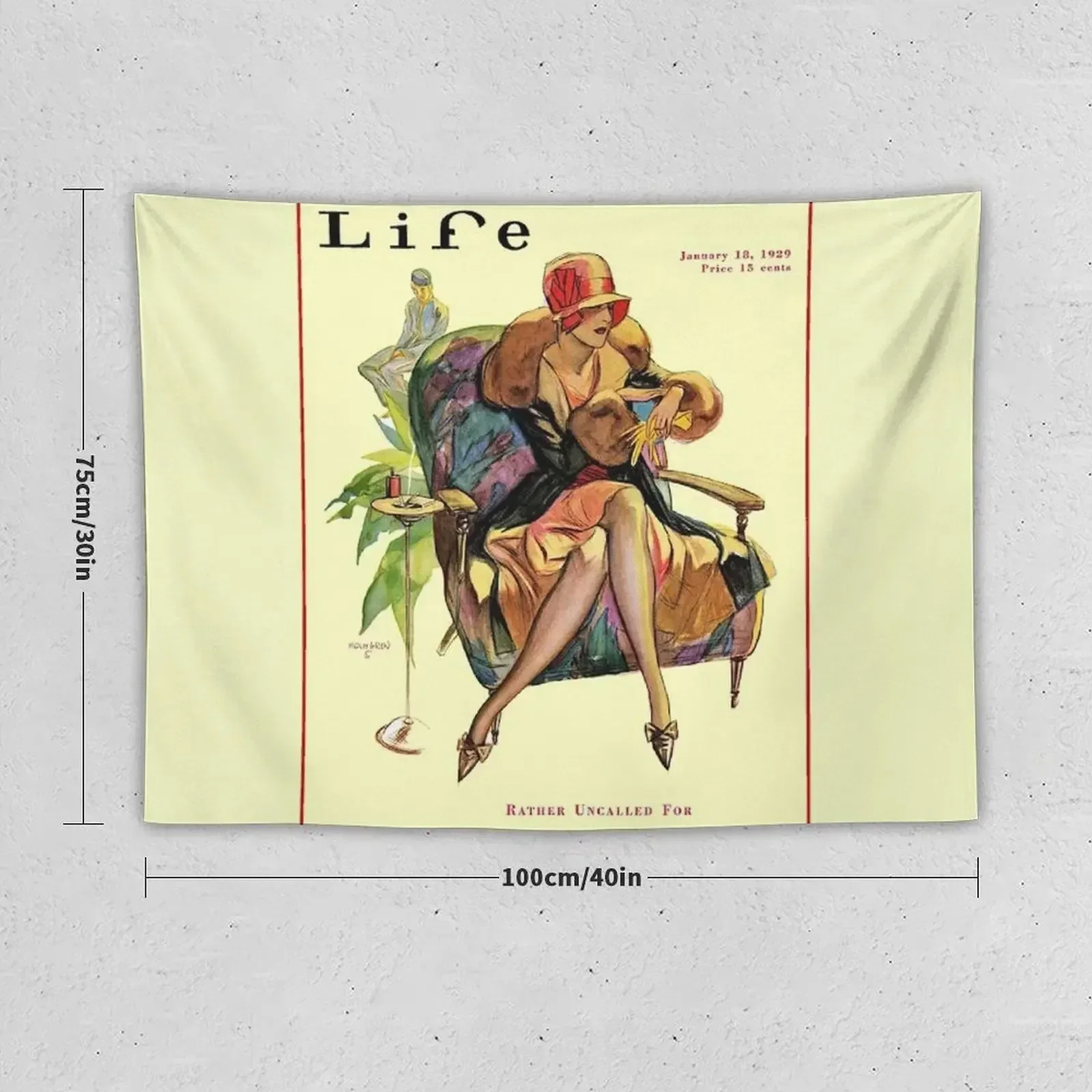 LIFE : Vintage 1929 Magazine Cover Advertising Print Tapestry House Decorations Tapete For The Wall Tapestry