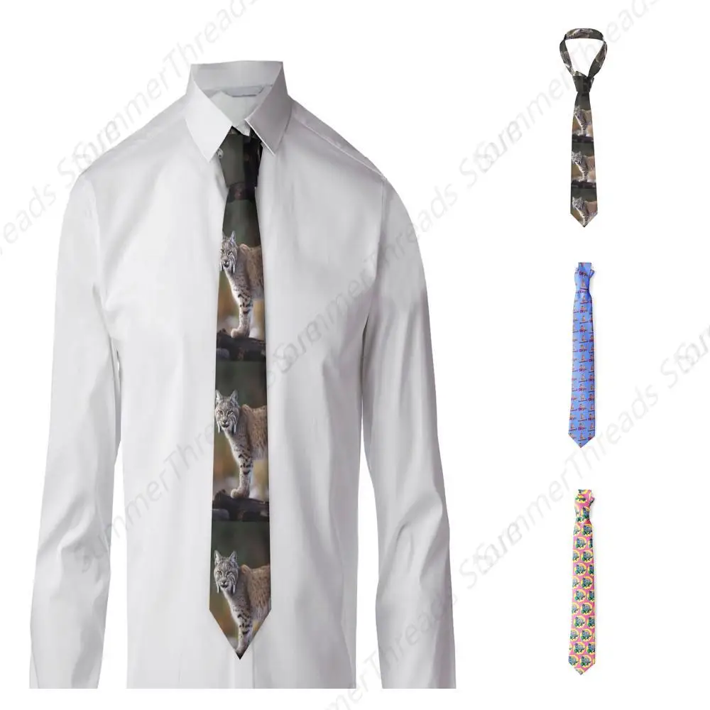 Cat Ties Mens Kitty Kat Meow Kitten Necktie Neckties for Wedding Graduation