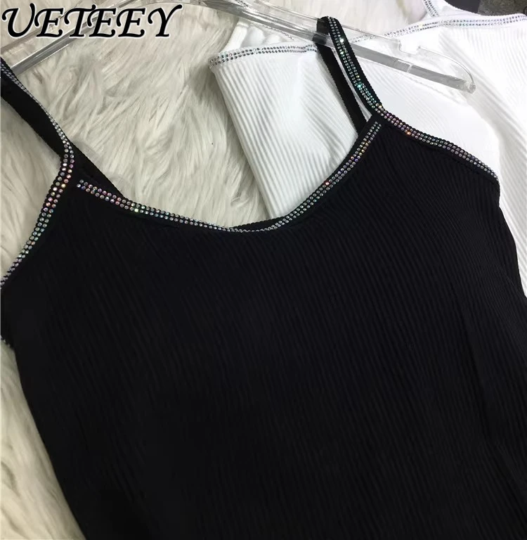 

Новинка лета 2026: Женский корректирующий топ-бюстье с красивой спинкой, черный, с инкрустацией стразами, со встроенными чашечками и внутренним топом-бюстгальтером