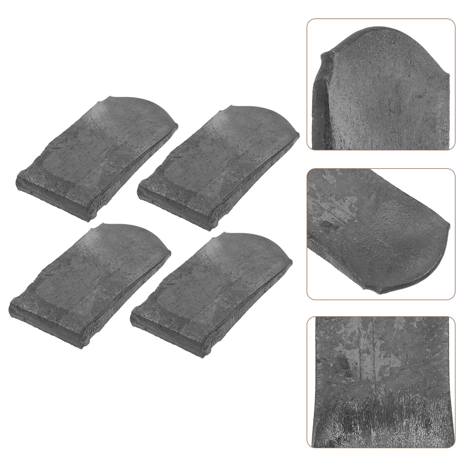 4pcs Head Replacement Parts Garden Hoe Replacement Sturdy Iron Hand Hoe Tool Durable Long Lasting For Gardening Use