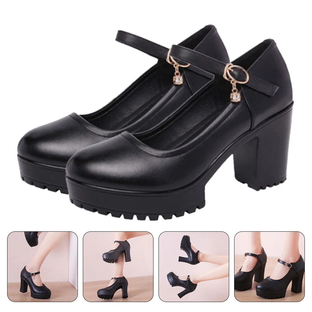 Pumps Non-skid Heels Girl High-heeled Shoes Spring Simple Female Low Mouth Dress Socks