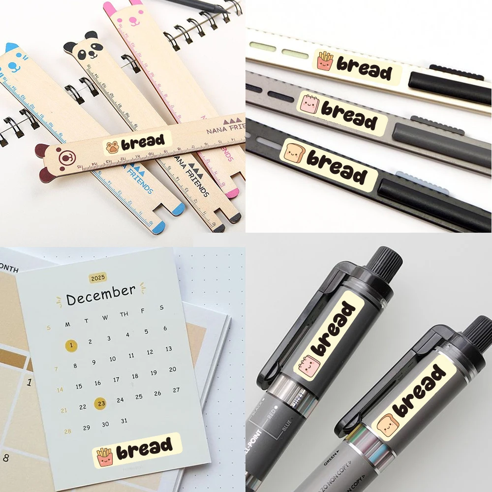 Custom toast Name Sticker,Transparent Waterproof Stickers for Kids,diy Name Labels for School Bag Bottles Pen Box Mug Uniform