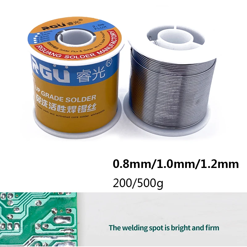 

Solder Wire no Clean Rosin Core Tin Solder Wire Roll Soldering Welding Flux 1.5-2.0% Iron Wire Reel 200g/500g 0.8/1/1.2mm