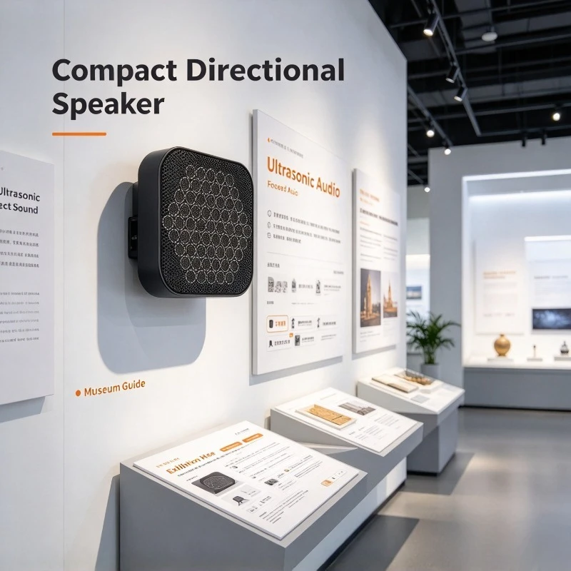 Compact Directional Speaker Ultrasonic Directional Loudspeaker for Exhibition Hall Museum Audio Playback