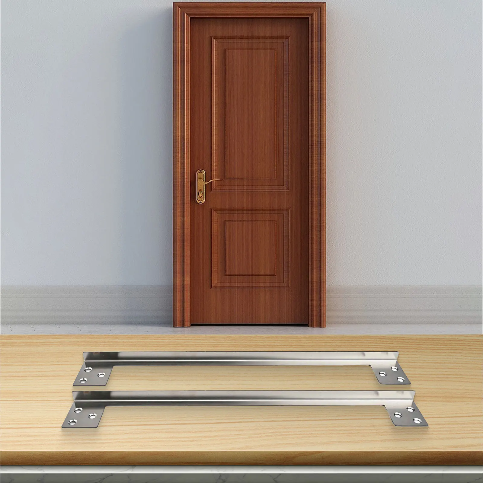 Ударные пластины Ударные пластины Ударные пластины для принудительного входа Металлические внешние двери ШТ. Бесшовные серебряные для жилых помещений