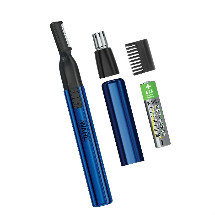 

Wahl Lithium 2 in 1 Battery Pen Detail Touch Up Trimmer for Nose Ear Neckline Eyebrow Other Detailing Blue by The Brand Used by