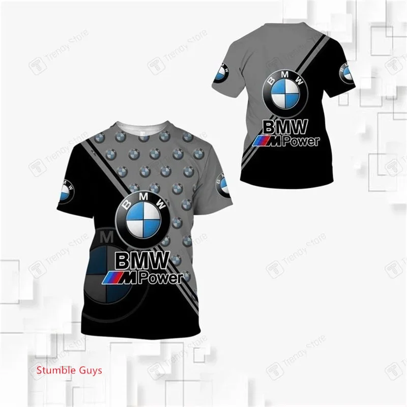 

BMW Summer Men's T-Shirt Casual Fashion Short Sleeve Sports Motorcycle Racing M Power Car Brand Outfit