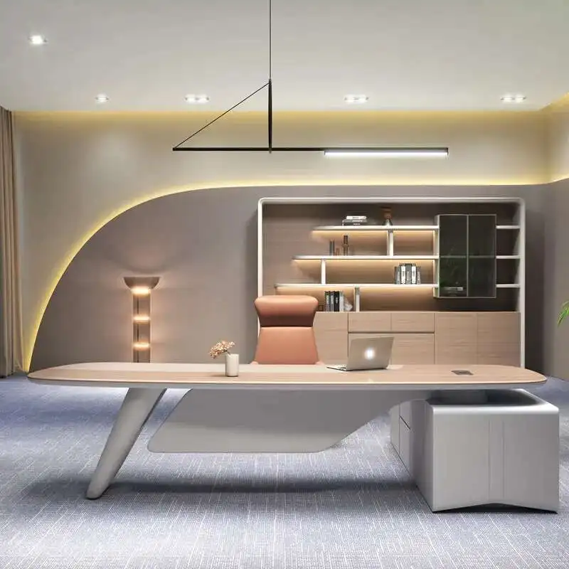 

Boss Executive Office Desk Corner Combination Minimalist Wooden Computer Desks Reading Reception Escritorio Office Furniture