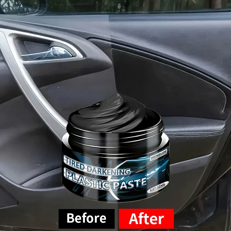 Auto Plastic Restorer Gloss Enhancer Crystal Clear Car Leather & Panel Renewal Wax Coating Agent Back to Black Shine Polish image 2