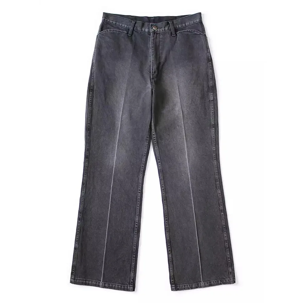 Em Estoque, Jeans de Perna Reta Estilo Japonês Kapital Retro Frente e Costas para Homens e Mulheres