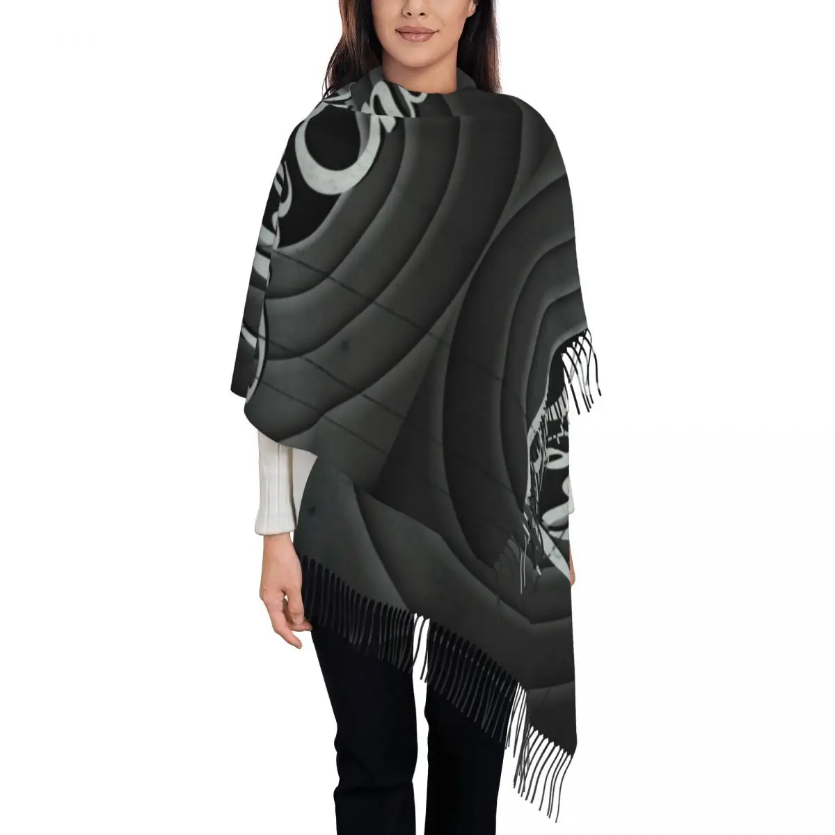 

The End Movies Tassel Scarf Women Soft Camera Theater Shawl Wrap Female Winter Fall Scarves