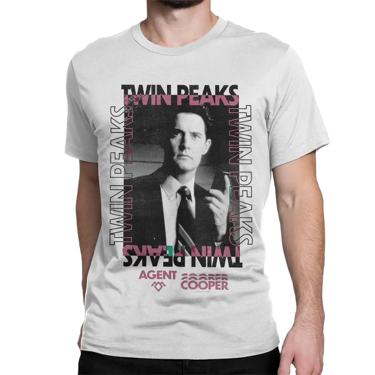 Uomo donna Poster David Lynch TV Show T Shirt Twin Peaks 100% cotone vestiti manica corta girocollo Tees Plus Size T-Shirt