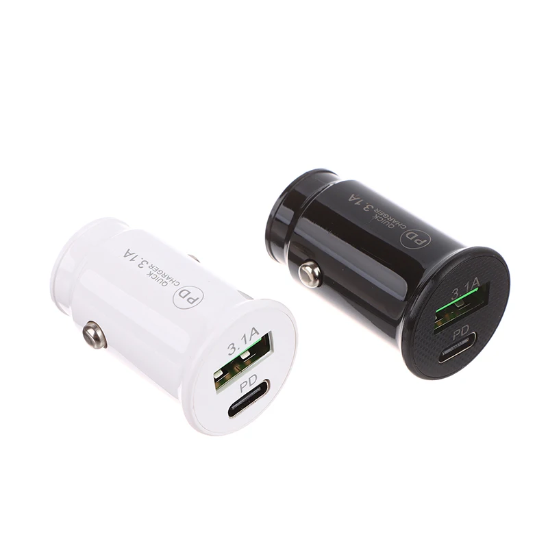 Qc3.0 Autolader Snelle Auto Opladen Autolader Adapter Mobiele Telefoon Oplader Pd 20W Usb Type C Opladen Auto Opladen