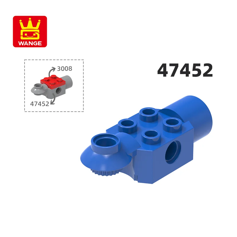 WANGE 41Pcs/Lot 47452 Cylindrical Horizontal Wrist 4 Hole Loose Parts Compatible With Building Blocks DIY Toy Assembly Storage