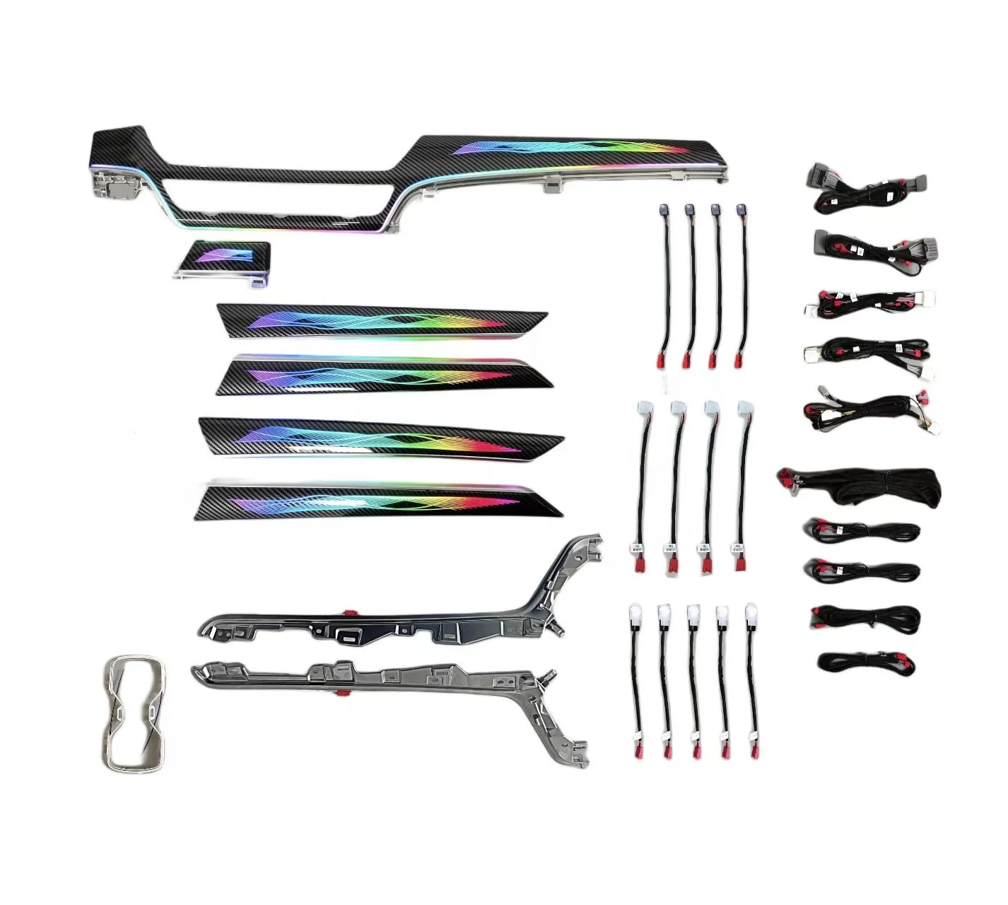 

Car Ambient Light Carbon Fiber Pattern With Multicolor Ribbon APP Control Atmosphere Lights For 2018-2022 10th Honda Accord