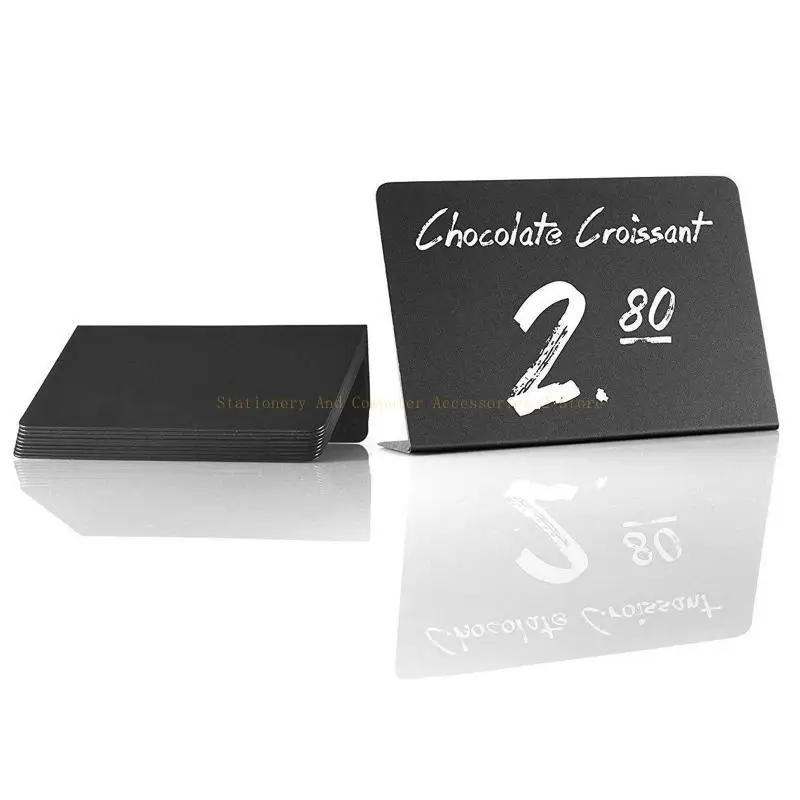 Erasable Acrylic Blackboard Plaque Desk Ornaments Blank Message Board Painting Writing Home Art Craft Coffee Store 10PCS