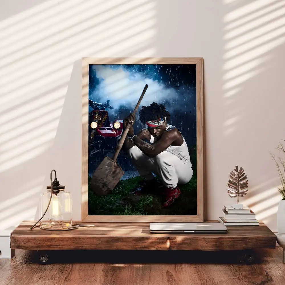 ملصق K-Kodak Black Just Getting Start ملصق فني ذاتي اللصق مقاوم للماء لغرفة بار القهوة #3