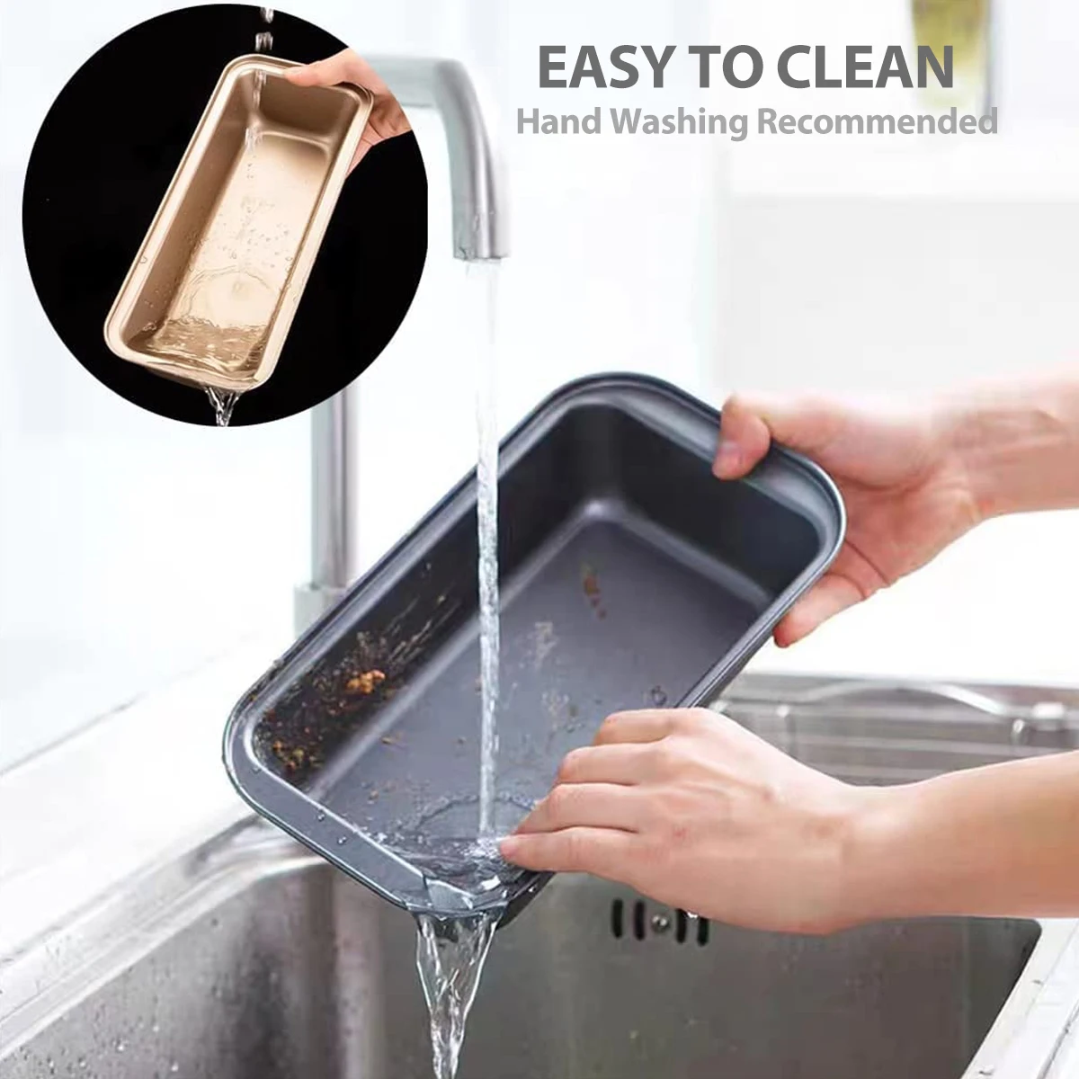 مقلاة رغيف غير لاصقة، مقلاة خبز مستطيلة من الفولاذ الكربوني للفرن، الكعك المحلي الصنع، الخبز، رغيف اللحم، قالب كعكة براونيز باوند #5