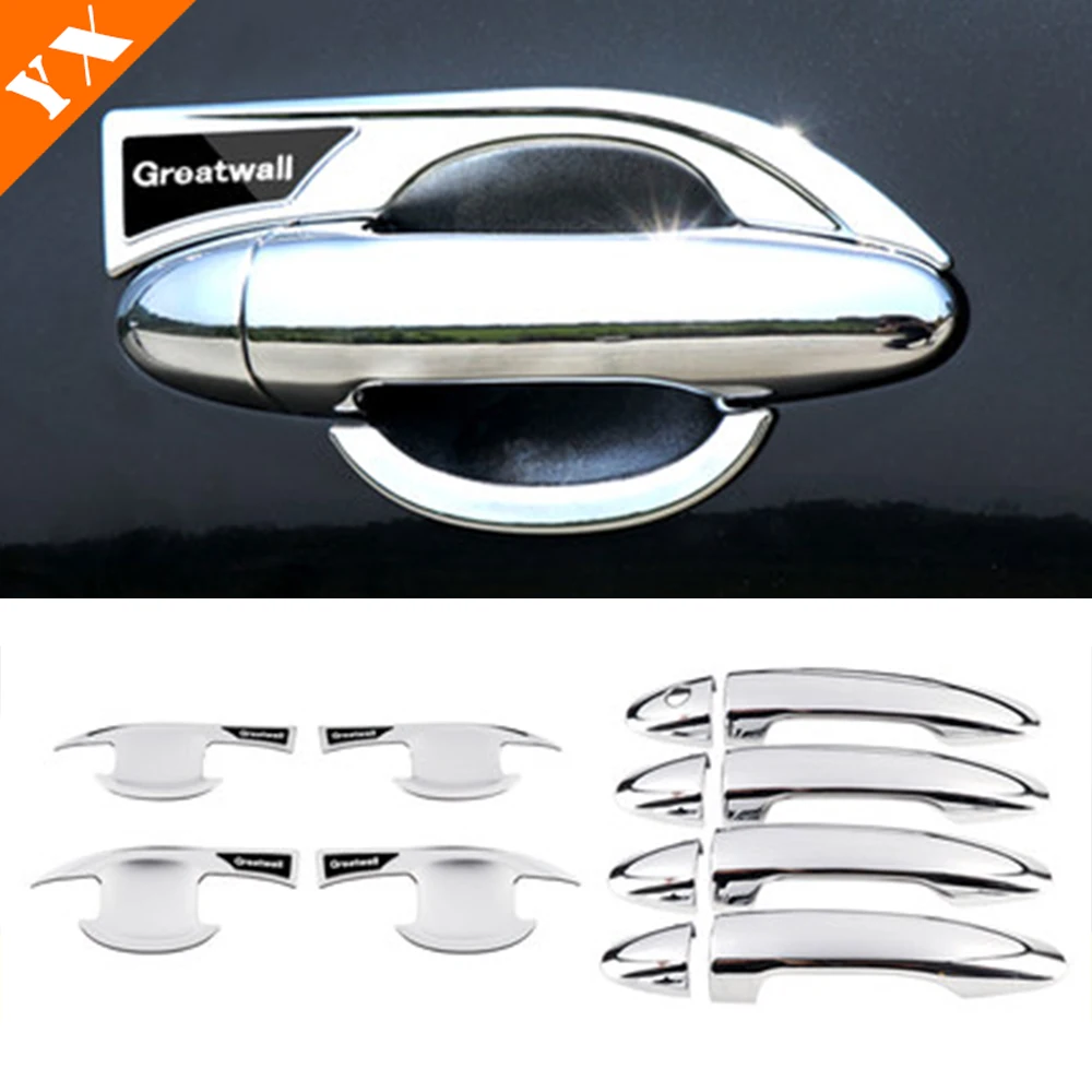 

Chrome Trim Car Door Knob Protector Door Handle Bowl Cover Garnish For GWM Great Wall Wingle 7 Fengjun 7 2018-2022 Accessories