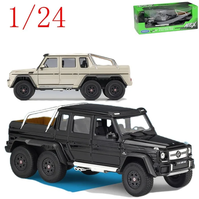 

WELLY Diecast 1/24 Scale Mercedes-Benz G63 AMG 6×6‌ Off-road SUV Alloy Car Model Toys for Boys Gift