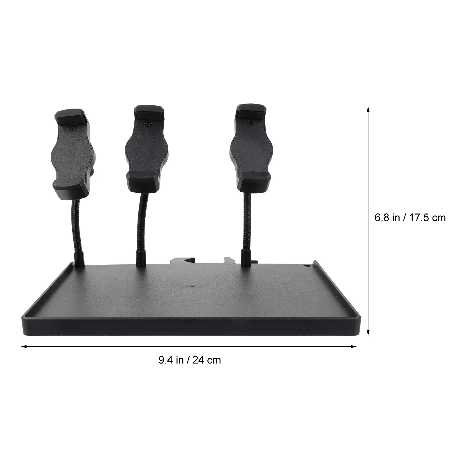 Mic Stand Tray Clamp-on Triple Phone Stand Shelf Holder Adjustable Height Detachable Phone Clip Sound Card Broadcast Music Sheet
